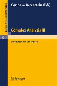 Complex Analysis III