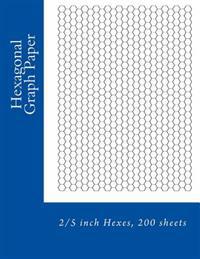 Hexagonal Graph Paper: 2/5 Inch Hexes, 200 Sheets