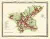 Walsall Town 1824 - Old Map Supplied Rolled in a Clear Two Part Screw Presentation Tube - Print Size 45cm x 32cm