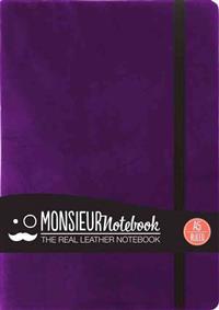 Monsieur Notebook Leather Journal - Purple Ruled Medium