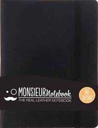 Monsieur Notebook Leather Journal - Black Dot Grid Small