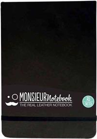 Monsieur Notebook Leather Journal - Landscape Black Sketch Medium