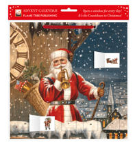 Snowy Santa Claus Calendar With Stickers