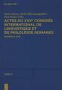 Actes Du Xxve Congr?s International de Linguistique Et de Philologie Romanes. Tome IV