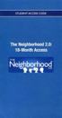 Neighborhood 2.0 -- Student Access Code Card (18 months)