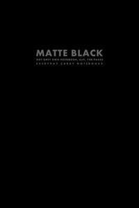 Matte Black Dot Grey Grid Notebook, 6x9, 100 Pages