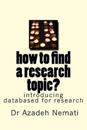 how to find a research topic?: introduction to databases for finding a topic