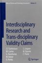 Interdisciplinary Research and Trans-disciplinary Validity Claims