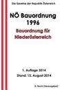 Bauordnung Für Niederösterreich - Nö Bauordnung 1996