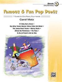 Famous & Fun Pop Duets, Bk 1: 7 Duets for One Piano, Four Hands