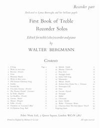 First Book of Treble Recorder Solos