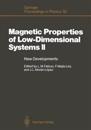 Magnetic Properties of Low-Dimensional Systems II
