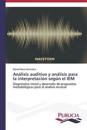 Análisis auditivo y análisis para la interpretación según el IEM