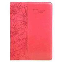 Pink Lux-Leather Folder With God Matt 19:26