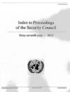 Index to proceedings of the Security Council 2012