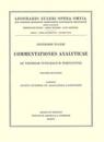 Commentationes analyticae ad theoriam integralium ellipticorum pertinentes 1st part