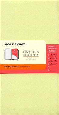 Moleskine Chapters Journal, Slim Medium, Ruled, Mist Green Cover