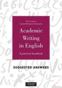 Suggested answers to the exercises in Academic writing in English
