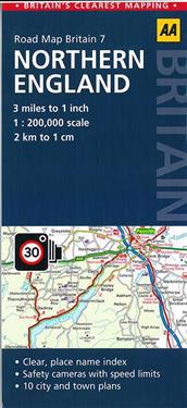 AA Road Map Britain Northern England