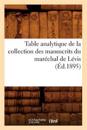 Table analytique de la collection des manuscrits du maréchal de Lévis (Éd.1895)
