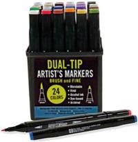 Studio Series Dual-Tip Alcohol Markers, Set of 24