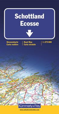 Schottland Ecosse Road map 1:275 000