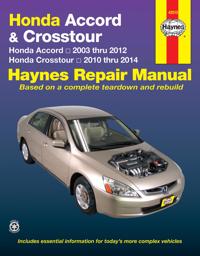 Haynes Honda Accord & Crosstour Automotive Repair Manual