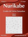 Nurikabe Grades de Vários Tamanhos - Difícil - Volume 4 - 276 Jogos