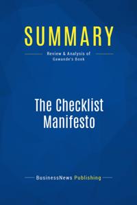Summary: The Checklist Manifesto - Atul Gawande