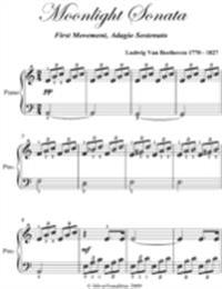 Moonlight Sonata 1st Mvt Easy Piano Sheet Music