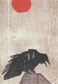 Crow With Red Sun Midi Unlined Notebook
