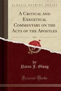 A Critical and Exegetical Commentary on the Acts of the Apostles, Vol. 2 (Classic Reprint)