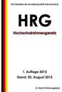 Hochschulrahmengesetz (Hrg), 1. Auflage 2015