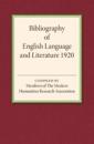 Bibliography of English Language and Literature 1920