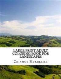 Large Print Adult Coloring Book for Landscapes