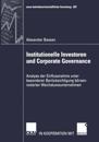 Institutionelle Investoren und Corporate Governance