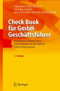 Check Book fur GmbH-Geschaftsfuhrer