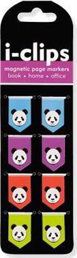 Panda I-Clips Magnetic Page Markers (Set of 8 Magnetic Bookmarks)