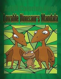 Adult Coloring Book Lovable Dinosaurs Mandala