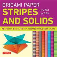 Origami Paper - Stripes and Solids 6 Inch - 96 Sheets
