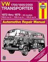 Volkswagen Transporter 1700, 1800, 2000c.c., Owner's Workshop Manual