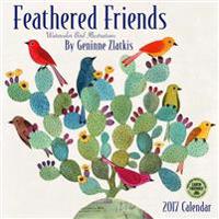 Feathered Friends 2017 Wall Calendar: Watercolor Bird Illustrations