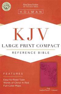 KJV Large Print Compact Reference Bible, Pink Leathertouch, Indexed
