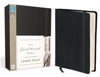 NIV, Journal the Word Bible, Large Print, Hardcover, Black: Reflect, Journal, or Create Art Next to Your Favorite Verses