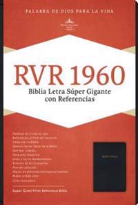 Rvr 1960 Biblia Letra Super Gigante, Negro Imitacion Piel Con Indice