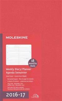 Moleskine 2016-2017 Weekly Planner, Horizontal, 18m, Large, Scarlet Red