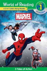 World of Reading: Marvel Marvel 3-In-1 Listen-Along Reader (World of Reading Level 1): 3 Tales of Adventure with CD! [With Audio CD]