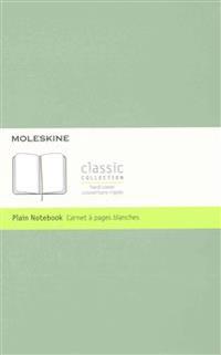 Moleskine Classic Notebook, Large, Plain, Willow Green