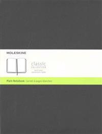 Moleskine Classic Notebook, Extra Large, Plain, Black
