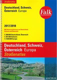 Falk Straßenatlas Deutschland, Schweiz, Österreich, Europa 2016/2017 1 : 300 000